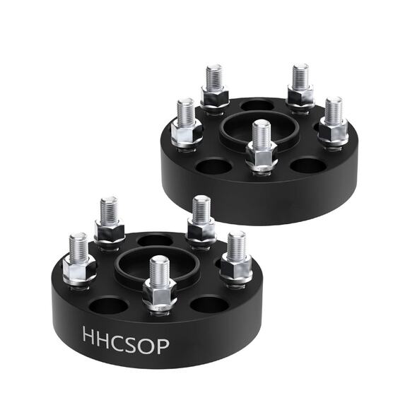 HHCSOP Other - 5x4.75 Wheel Spacers 1.5"(38mm) Bore 70.5mm with M12X1.5 Studs for Chevy S10 Ca